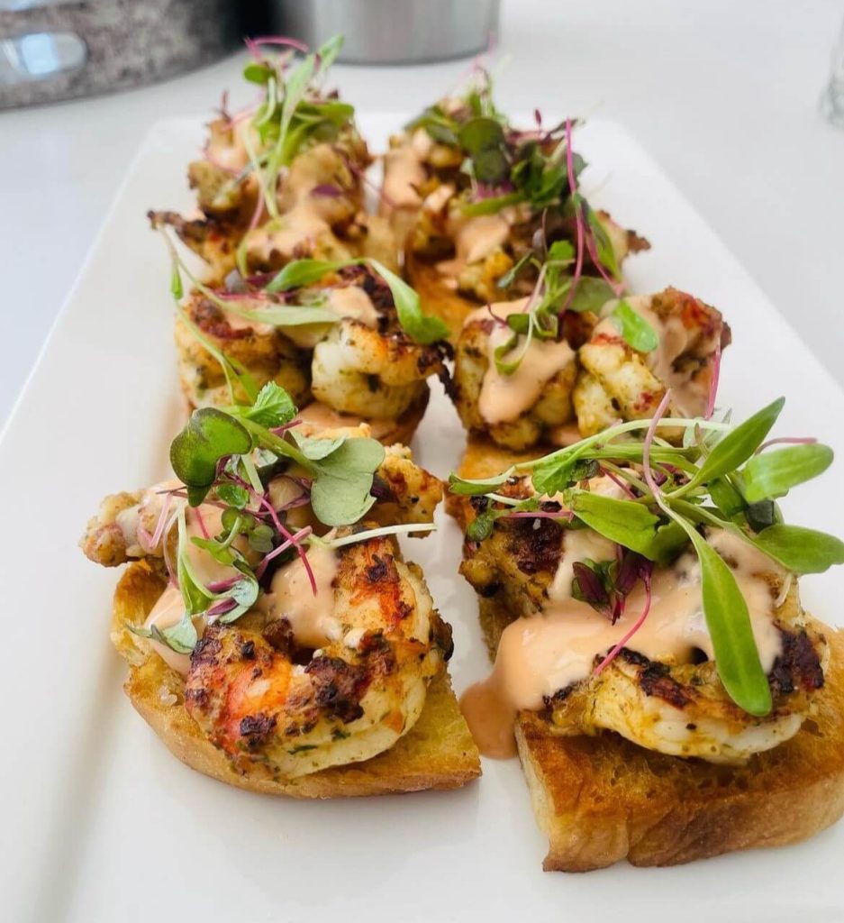 Grilled Shrimp on Toast