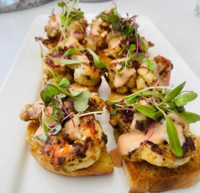 Grilled Shrimp on Toast